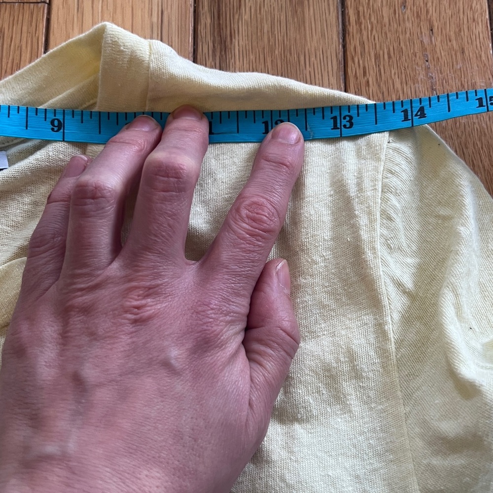 Hemp and Cotton Blend Butter Yellow T-Shirt - Picture 9 of 10
